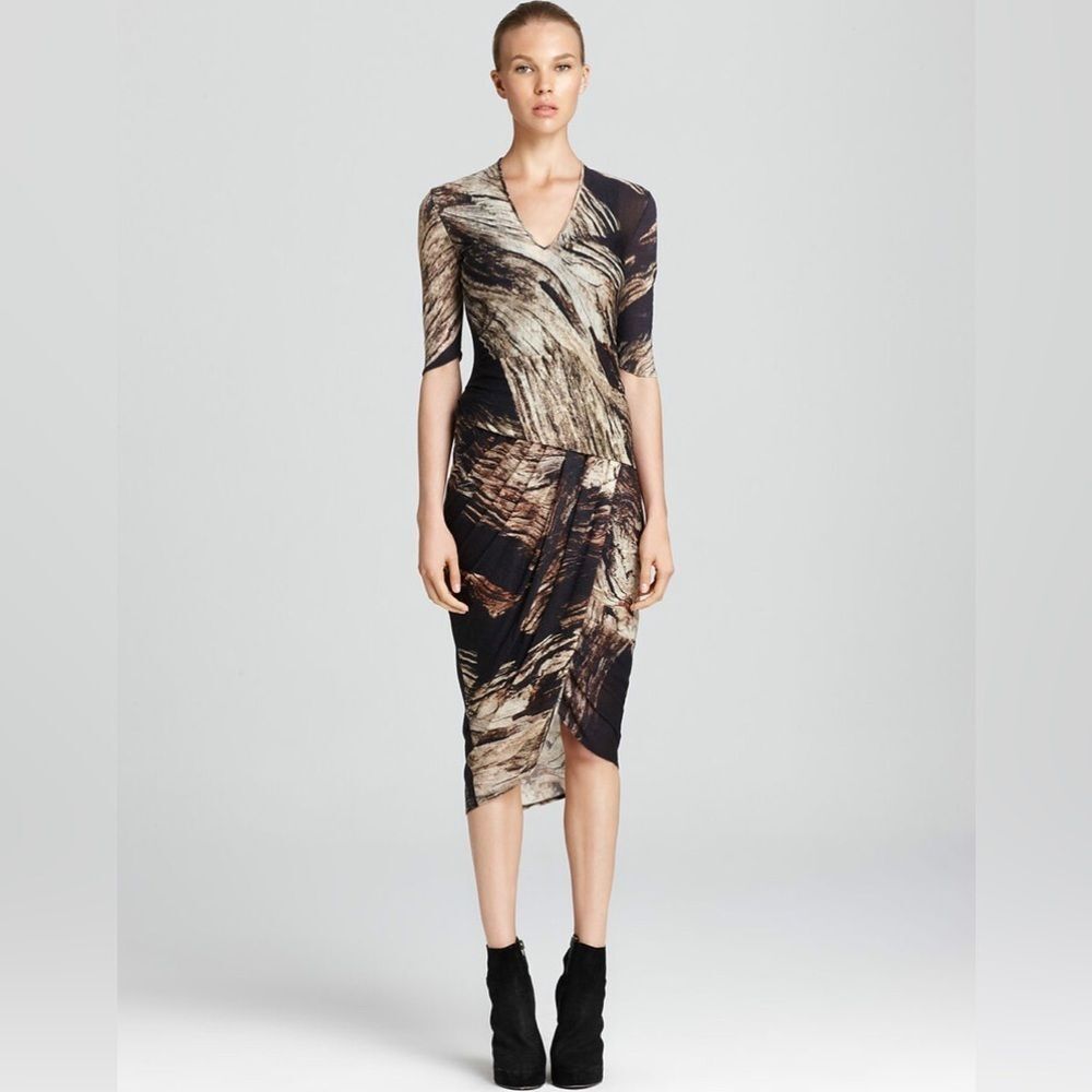 HELMUT LANG Drift Drape Dress Size M